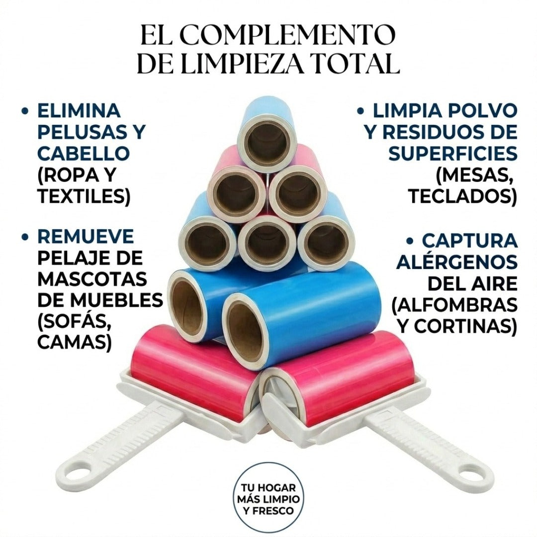 Rodillo adhesivo removedor de pelo portátil