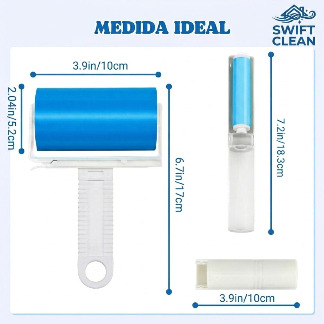 Rodillo adhesivo removedor de pelo portátil