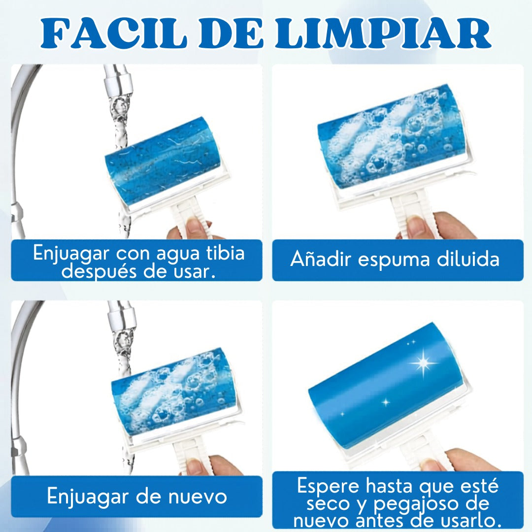 Rodillo adhesivo removedor de pelo portátil